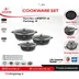 LIFE SMILE Non Stick Cookware Pot Set with Multi Layer Granite Coating